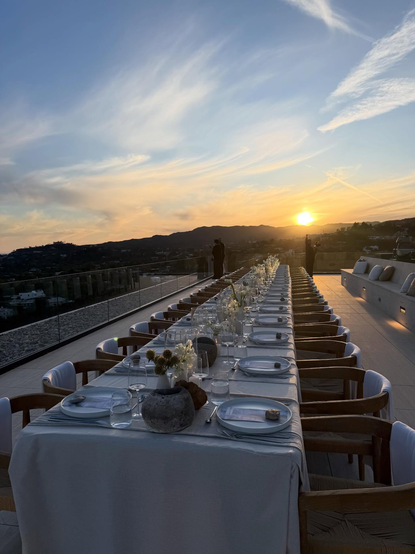 Celebrity dinner with designer Falconeri in Brentwood